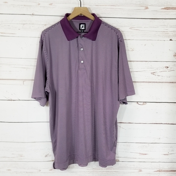 FootJoy Other - Footjoy | Purple Stripe Dryjoy Performance Golf Polo